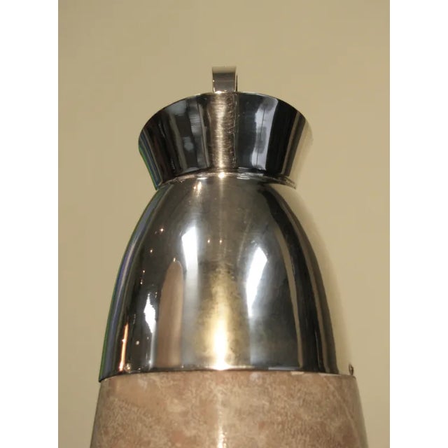 Taupe Vintage Aldo Tura Lacquered Goatskin Carafe on Stand For Sale - Image 8 of 8