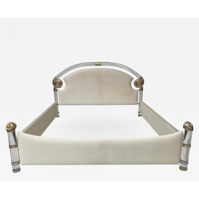 1980s Brass and Lucite by Marcello Mioni Headboard and Footboard For Sale - Image 14 of 14