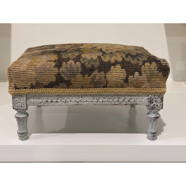 Antique Swedish Gustavian Painted Petite Footstool For Sale - Image 9 of 16