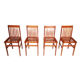 Milano Chairs in Cherrywood by Aldo Rossi for Molteni, 1980s, Set of 4 For Sale