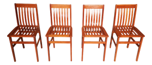 Milano Chairs in Cherrywood by Aldo Rossi for Molteni, 1980s, Set of 4