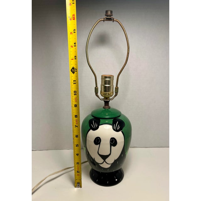 Green Vintage 1994 Susanne Ball Freeberg Wild Things Colorful Hand Painted Ceramic Lamp Signed For Sale - Image 8 of 8