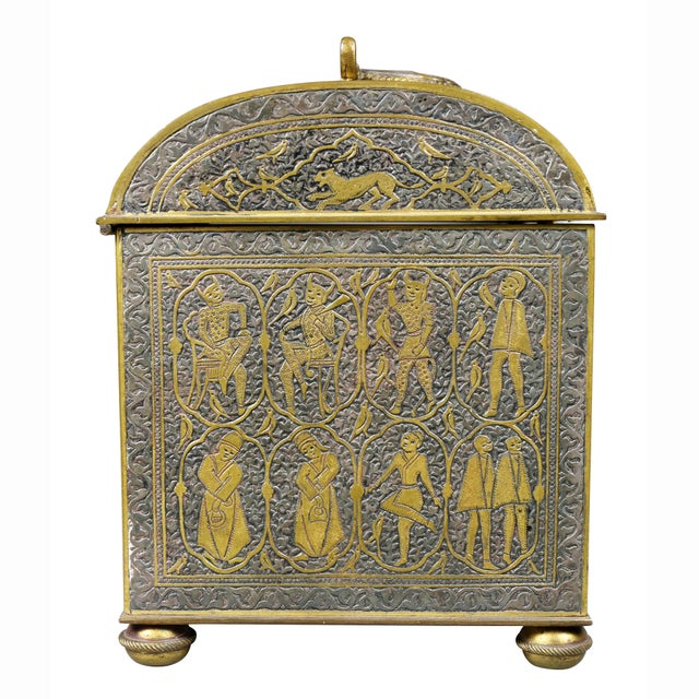 Bronze Renaissance Revival Damacened and Bronze Casket For Sale - Image 8 of 13