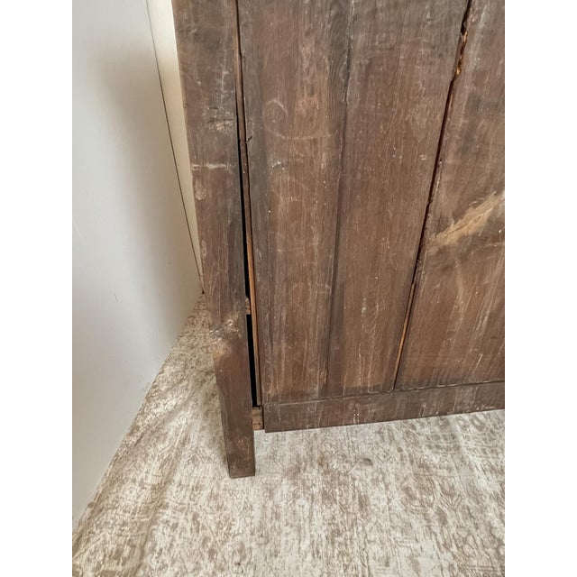 Wood 19th Century French Provincial Solid Oak Buffet in Natural Bleached Finish For Sale - Image 7 of 14