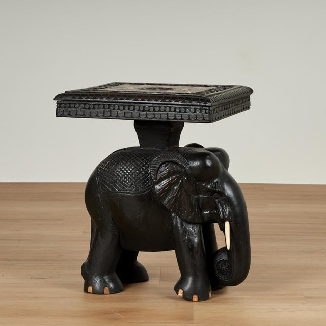 Pair of Antique Anglo Indian Stands or Tables With Elephants For Sale - Image 4 of 18