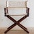 Off-white 1970s McGuire Director's X-Chair in Off-White Textured Cotton For Sale - Image 8 of 12