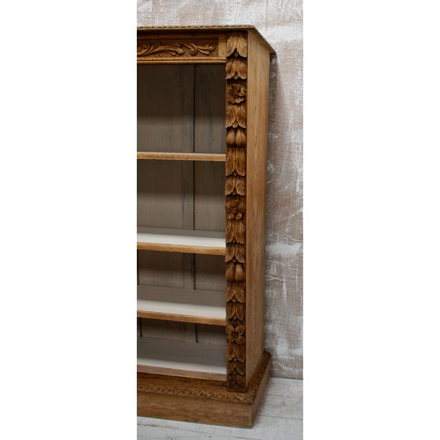 Victorian Oak Open Bookcase, 1880s For Sale - Image 3 of 11