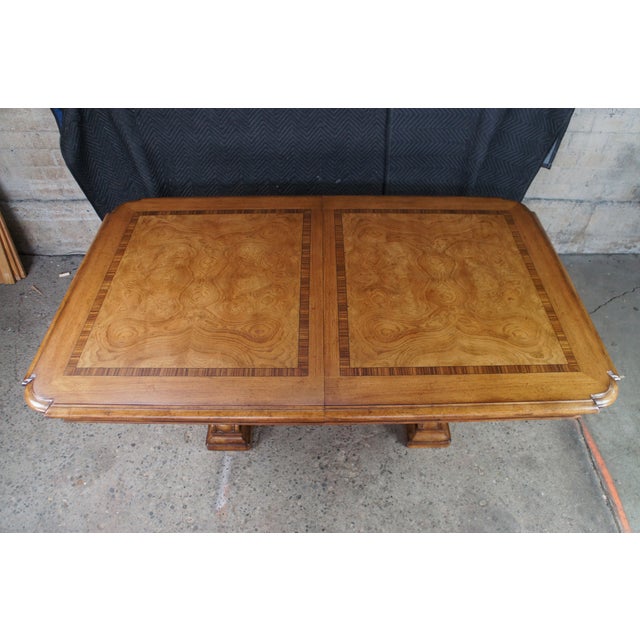 Early 21st Century Attributed Thomasville Italian Hills of Tuscany Bibbiano Trestle Dining Table 118" For Sale - Image 5 of 17