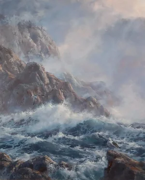 Crashing Waves on the Rocks by Robert Wee, California