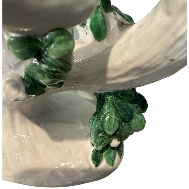 Ugo Zaccagnini Italian Bird & Branch Ceramic Candelabra, Circa 1930s–40s For Sale - Image 13 of 17