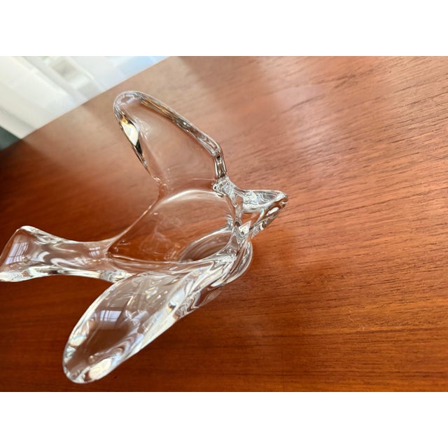 Vintage Mid-Century Modern French Crystal Dove Bird Bowl by Princess House For Sale In Baltimore - Image 6 of 12