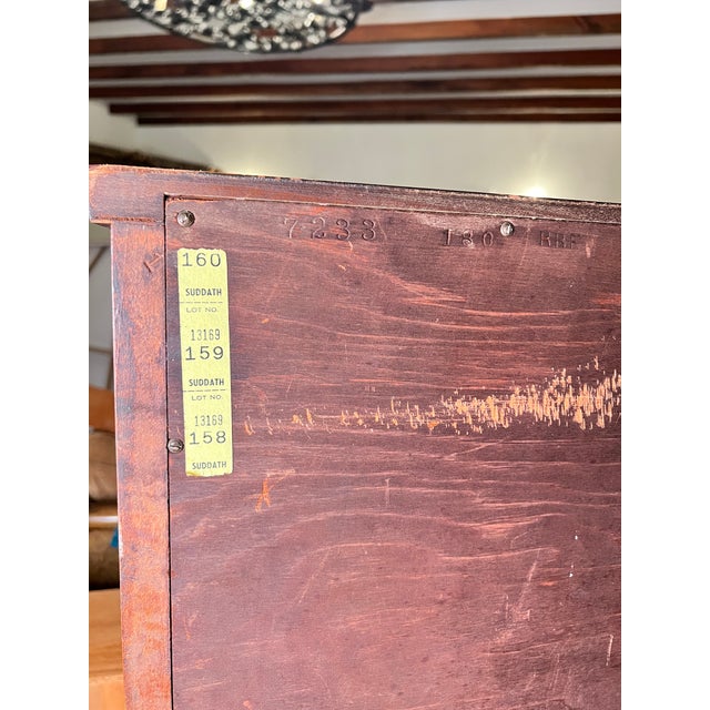 Chippendale 1920s Chippendale Revival Figured Mahogany High Chest of Drawers For Sale - Image 3 of 12