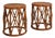 Cylindrical Rattan Stools, 1960s, Set of 2 For Sale