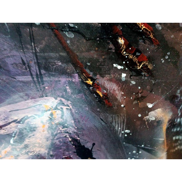 Ovidiu Kloska, Metaphysical Nocturne in Stardust, Mixed on Canvas For Sale - Image 6 of 13