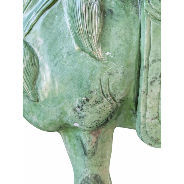 Immense Jade Saddled Chinese Tang War Horse Sculpture For Sale - Image 9 of 9