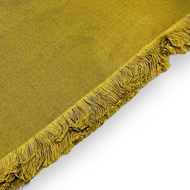 Beautiful dinner napkins in a mix of earthy tones. It is a set of 7 napkins. They all have a fringe detail all around. It...