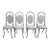 4 French Regency Cane Back Wrought Iron Dining Room Side Chairs Coleman Kalick For Sale