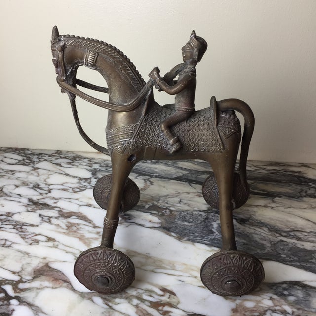 Bronze Vintage Bronze Statue of King on Horse For Sale - Image 8 of 9