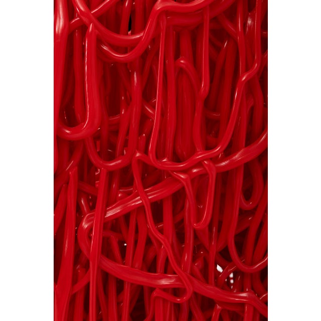 Gaetano Pesce “Senzafine” Armchair and Pouf in Red Polyurethane For Sale - Image 11 of 16