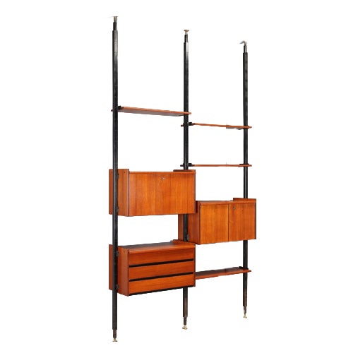Floor-to-Ceiling Bookcase, 1960s For Sale