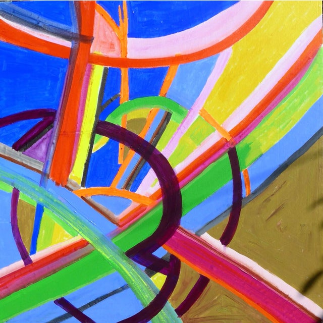 Abstract Martha Holden Modern Painting on Canvas "Stella" For Sale - Image 3 of 6