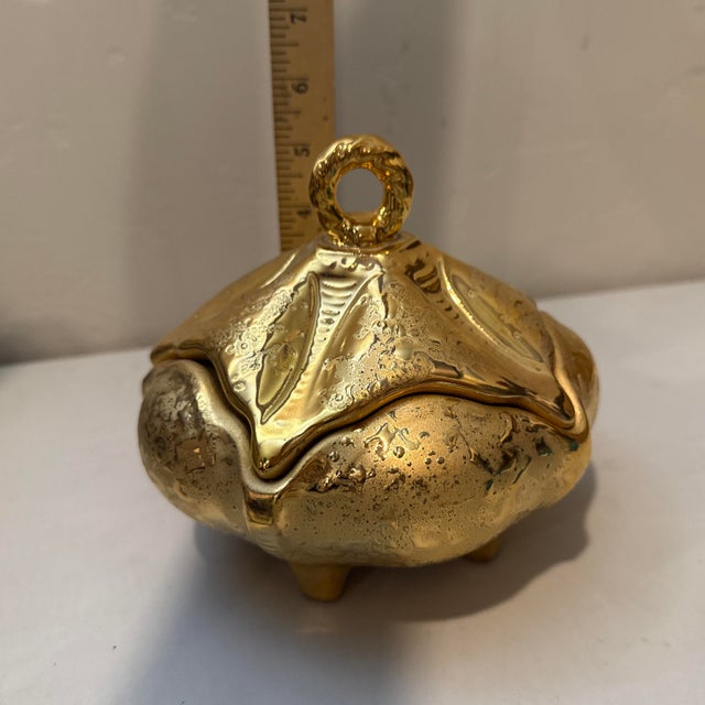 Mid 20th Century 22 Karat Gold Ceramic Candy Dish For Sale - Image 12 of 12