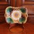 Sunflower and Begonia Leaf English Majolica Serving Dish For Sale - Image 4 of 12