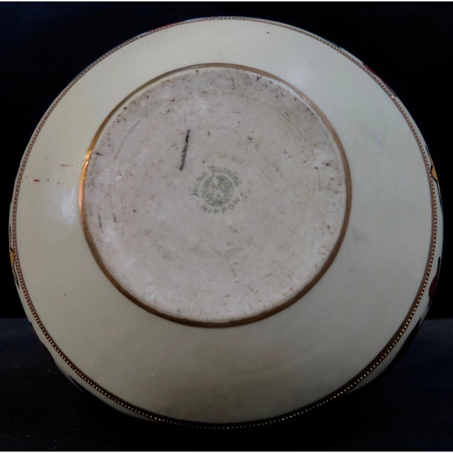 Ceramic Early 20th Century Hand Painted Nippon Cabinet Vase For Sale - Image 7 of 8