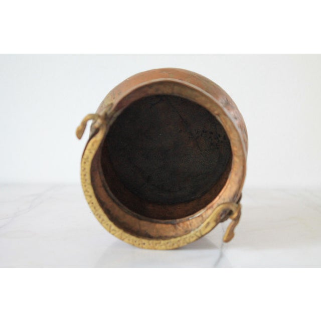 Vintage Hand Forged Copper Pot or Small Cauldron For Sale - Image 9 of 9