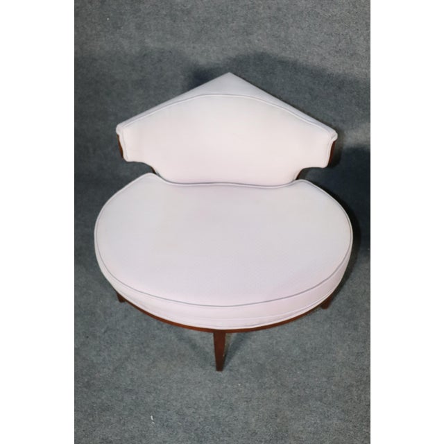 Light Pink Mid 20th Century Vintage Modern Corner Chairs - 4 Pieces For Sale - Image 8 of 10