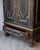 Baroque 18th Century Baroque Two-Part Cabinet with Black Finish and Blue Interior For Sale - Image 3 of 17