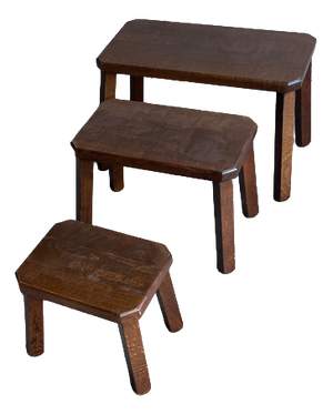 Nesting Tables in Oak, Set of 3