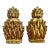 Vintage Newport Virginia Metalcrafters Pineapple Brass Bookends- A Pair For Sale
