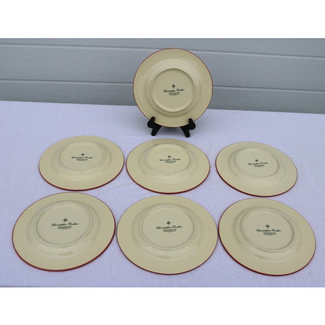 Traditional Christopher Radko Christopher's Tree Dessert Plates-Set of 7 For Sale - Image 3 of 7