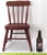 Cute Mid 1800s Antique American Small Childs Chair for Earl - Nice Original Red Hand Painted Features For Sale - Image 10 of 13