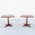 1960s Pair of Restored Mid Century Modern Solid Walnut Side Tables on Sculpted Base For Sale - Image 4 of 12