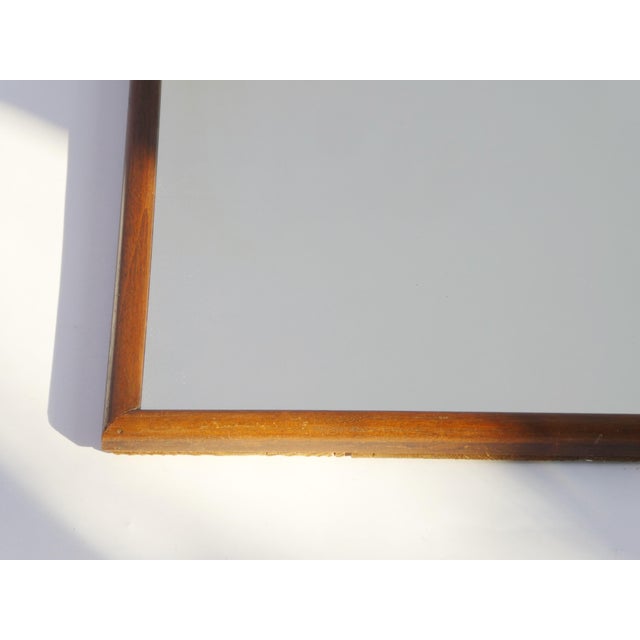 Antique Wooden Scalloped Wall Mirror, 1890s For Sale - Image 4 of 12