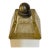 Antique Art Deco Frosted Glass Inkwell With Pewter Orb Lid For Sale