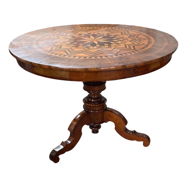 Antique Italian Sorrento Side Table, 1800s For Sale