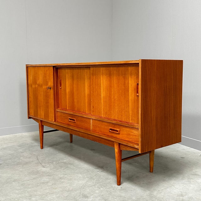 Mid-Century Modern Mid-Century Modern Danish Teak Sideboard with Sliding Doors, 1960s For Sale - Image 3 of 10