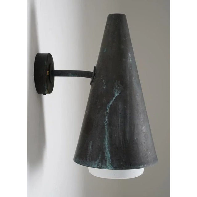 1960s Swedish Copper Outdoor Wall Lamp attributed to Hans-Agne Jakobsson, 1960s For Sale - Image 5 of 13