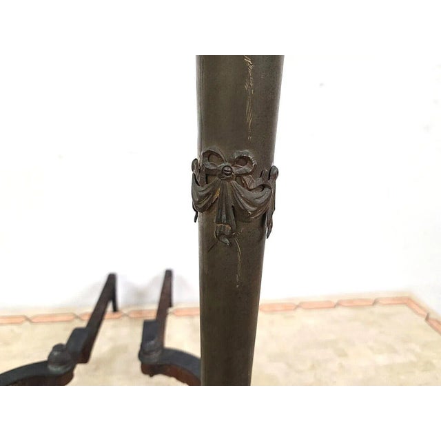 Antique Brass Dragons Fireplace Andirons - a Pair For Sale - Image 9 of 13