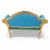 Early 20th Century Antique French Regency Gold Gilded Tufted Back Bench Newly Reupholstered For Sale - Image 5 of 7