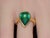 Metal Gia Certified 5.25ct Natural Emerald Sculptural Bezel Solid 18k Gold Ring, Size 5.25 For Sale - Image 7 of 16