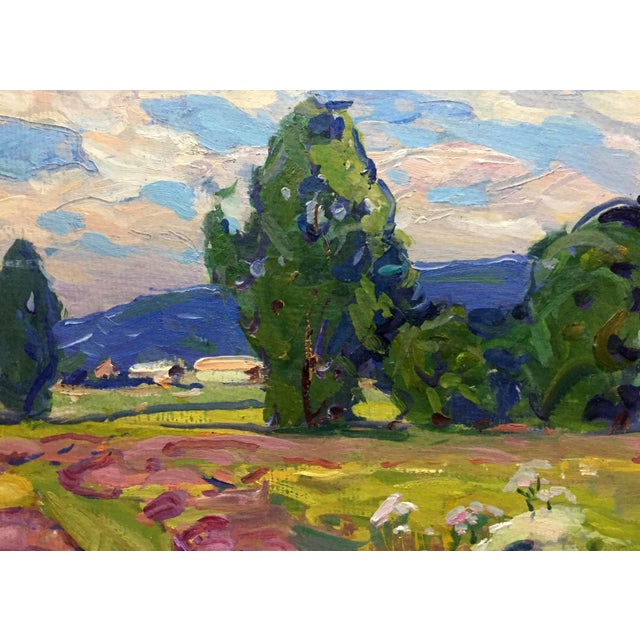 1970s 1970s Oil Painting Path to the Forest Georgy Sergeevich Kolosovsky For Sale - Image 5 of 11