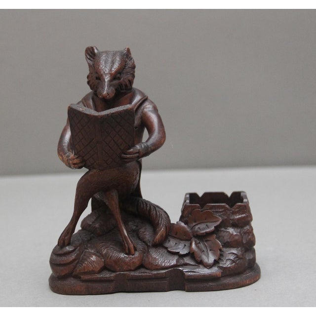 Antique Black Forest Carving of a Fox, 1880 For Sale - Image 4 of 8