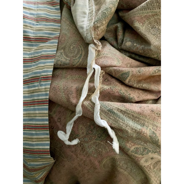 Vintage Ralph Lauren Vaneau Paisley Red Duvet Cover Full Queen Reversible to Stripes . Approximately 95” X 90” For Sale - Image 12 of 12