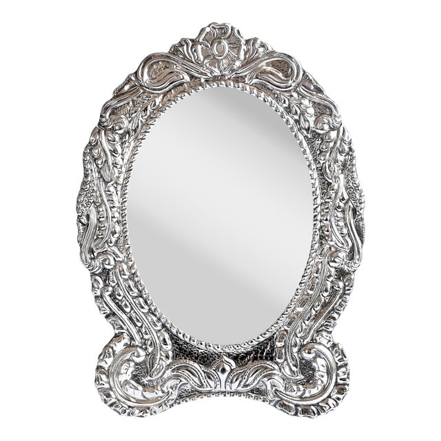 Large Plata Del Pilar Repousse Peruvian 925 Sterling Silver Collectible Picture Frame For Sale