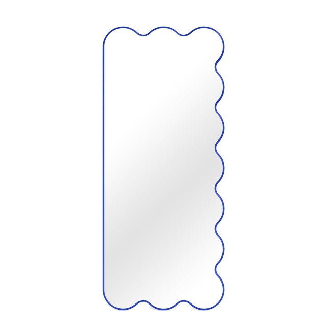 Black Hvyli Q11 - Full Length Asymmetrical Wavy Mirror by Oitoproducts For Sale - Image 12 of 14