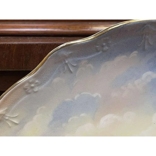 18th Century Porcelain Dish Return of the Fair in Brittany with Limoges Porcelain from Signé F. Merigot For Sale - Image 4 of 10